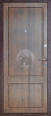 металлическая дверь бизнес-класса, отделка — порошковое покрытие и массив дерева - внутренняя часть двери ДВ-306