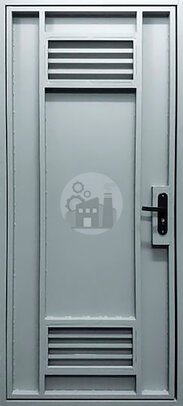 входная дверь для котельной с двумя вентрешетками, окрас нитроэмаль - внутренняя часть двери ДВ-888